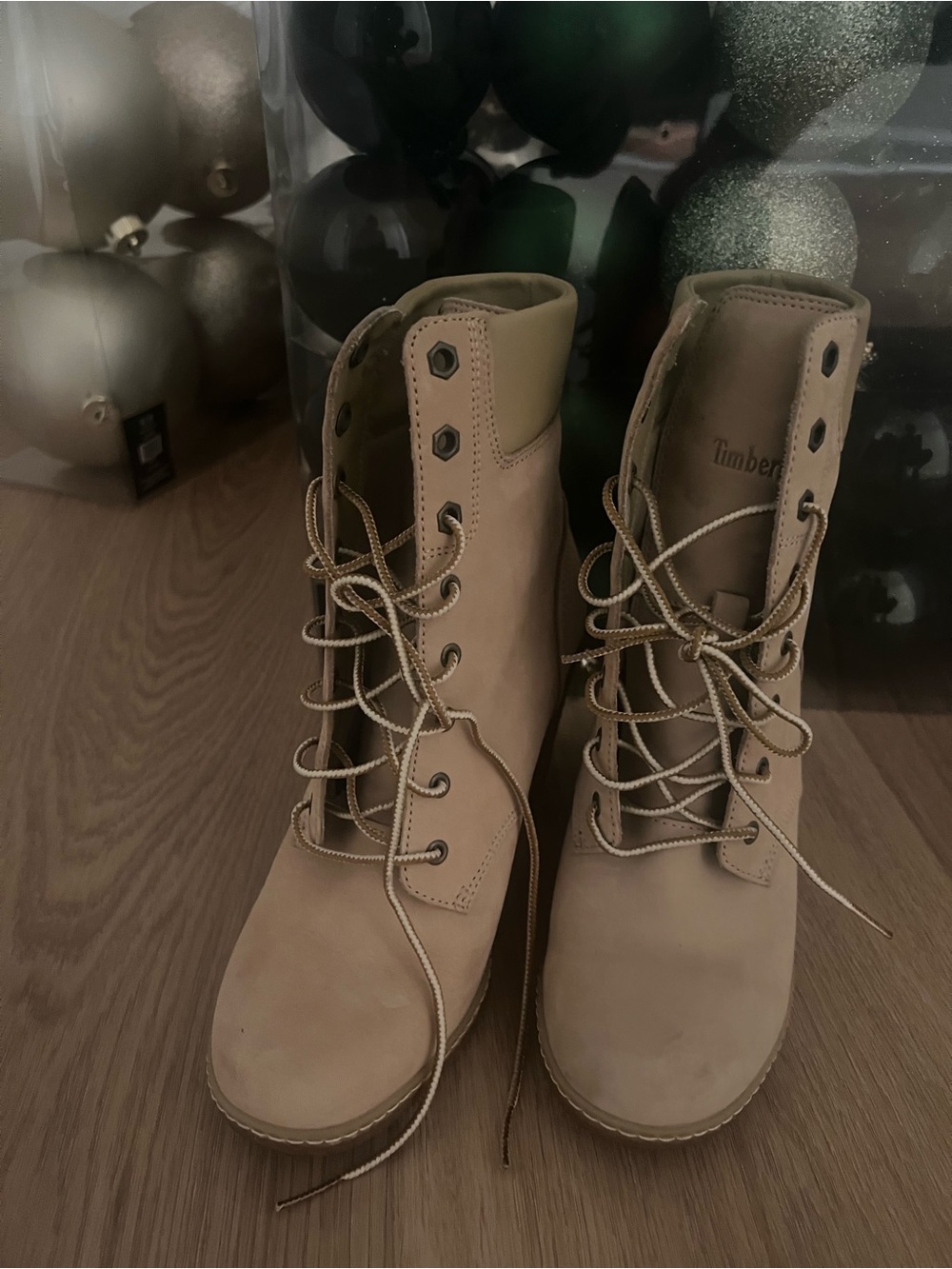 Timberland Women’s Tan Lace-Up Leather Boots